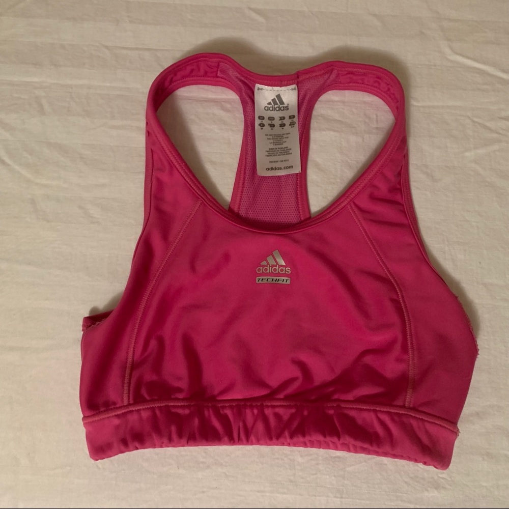 Adidas sports bra small hot pink